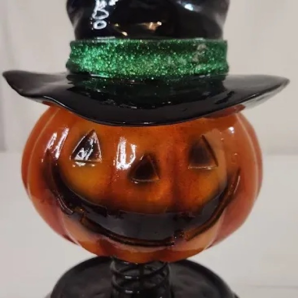Fiberglass Pumpkin Bobblehead Lamp Halloween LED Sparkley Light DECORATION NIB - Picture 5 of 7